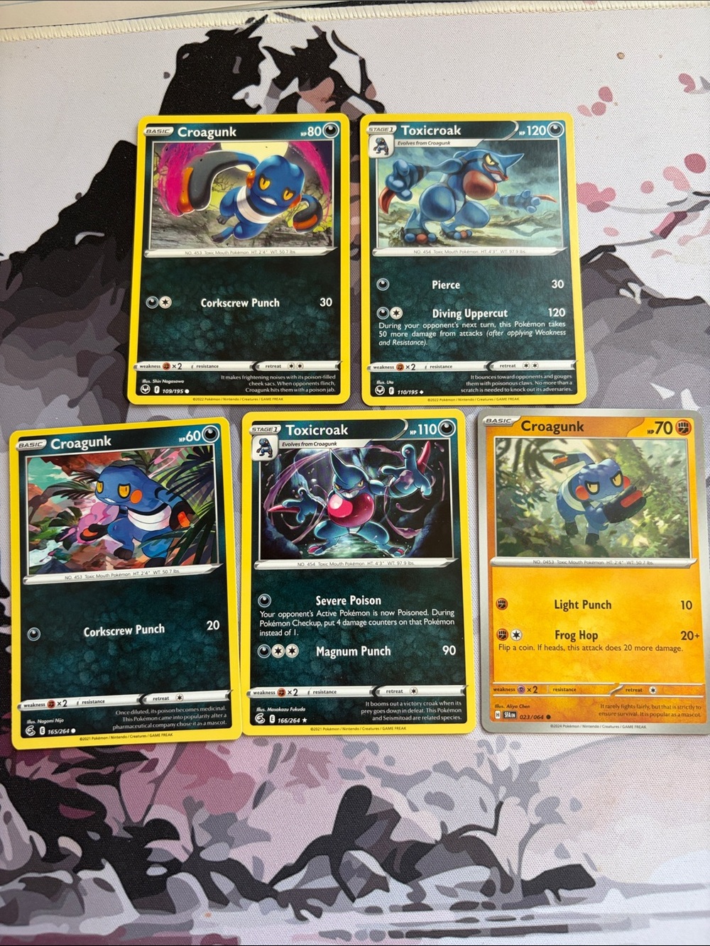 Croagunk & Toxicroak Collection Lot | 5 Pokémon Cards | ✨5/$25✨